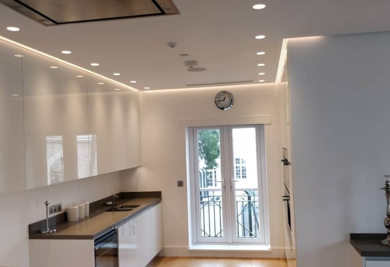 LED Energy Efficient Lighting in the kitchen Electrical Safety Gibraltar Electrician